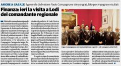 LODI - VISITA COMANDANTE REGIONALE LOMBARDIA