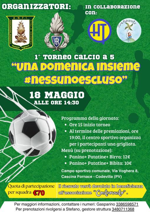 La Sezione A.N.F.I. di Voghera ha organizzato l'evento solidale - UNA DOMENICA INSIEME # NESSUNOESCLUSO