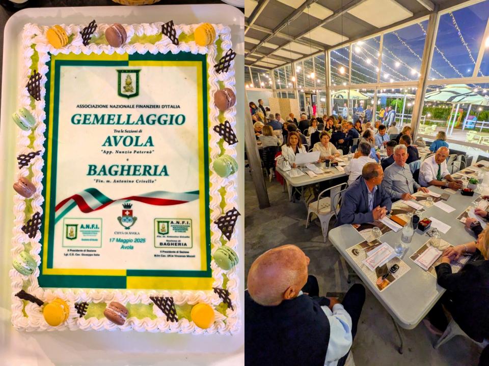GEMELLAGGIO TRA LE SEZIONI DI AVOLA (SR) E BAGHERIA (PA) IL 17 MAGGIO 2025.
